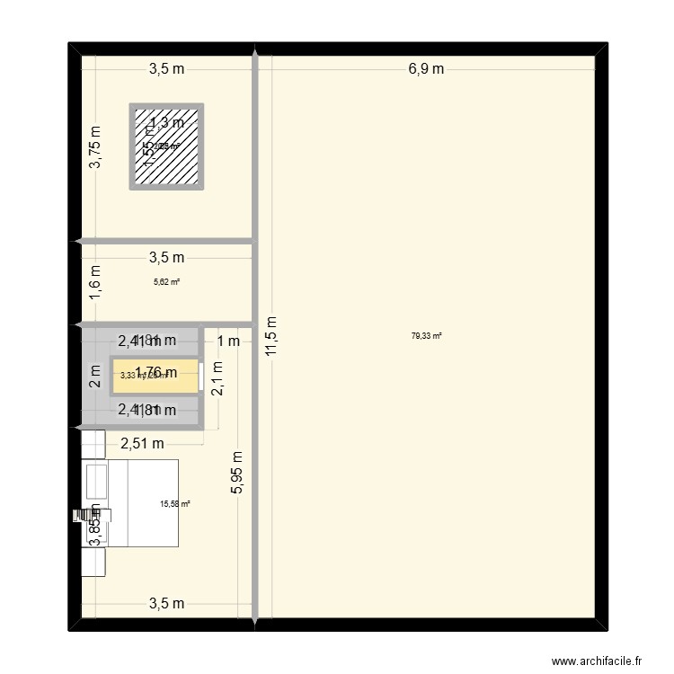 new 2 facades. Plan de 7 pièces et 120 m2