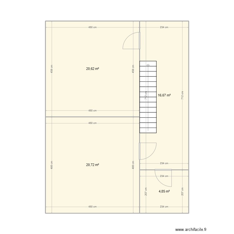 1e etage . Plan de 0 pièce et 0 m2
