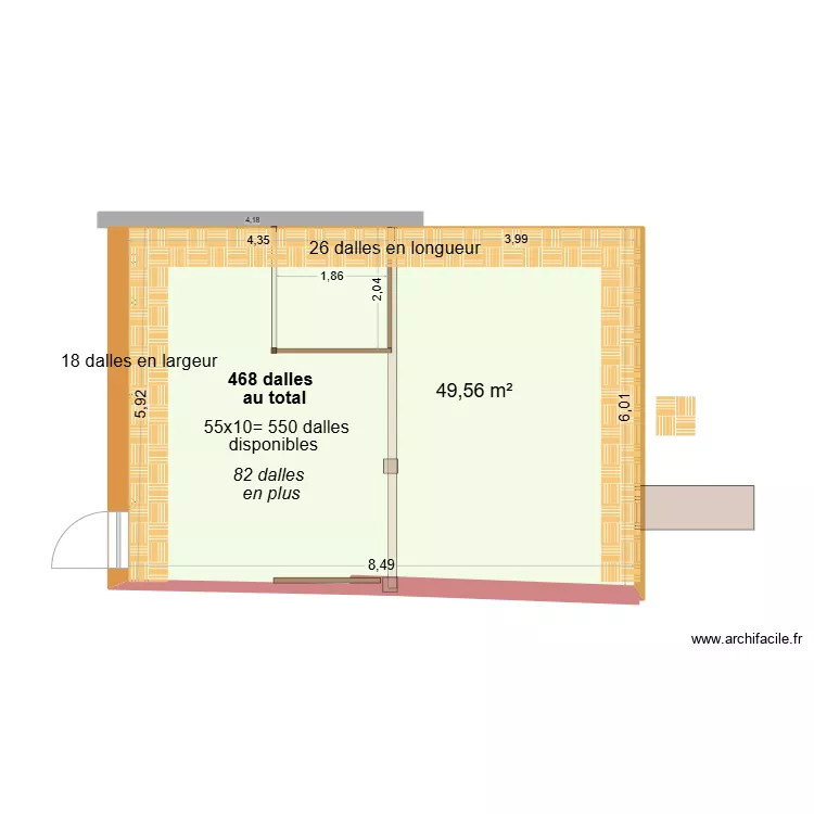 Terrasse dimensions B. Plan de 