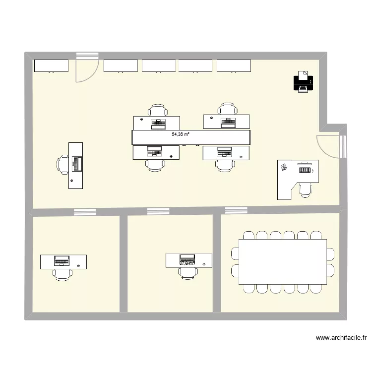 ADV. Plan de 2  et 92 m²