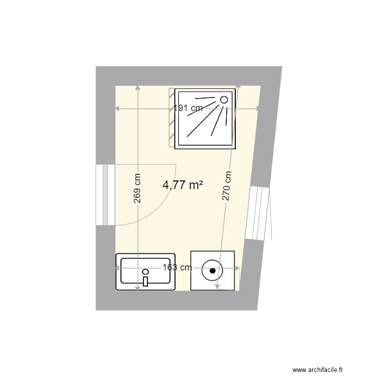 sdb. Plan de 0 pièce et 0 m2