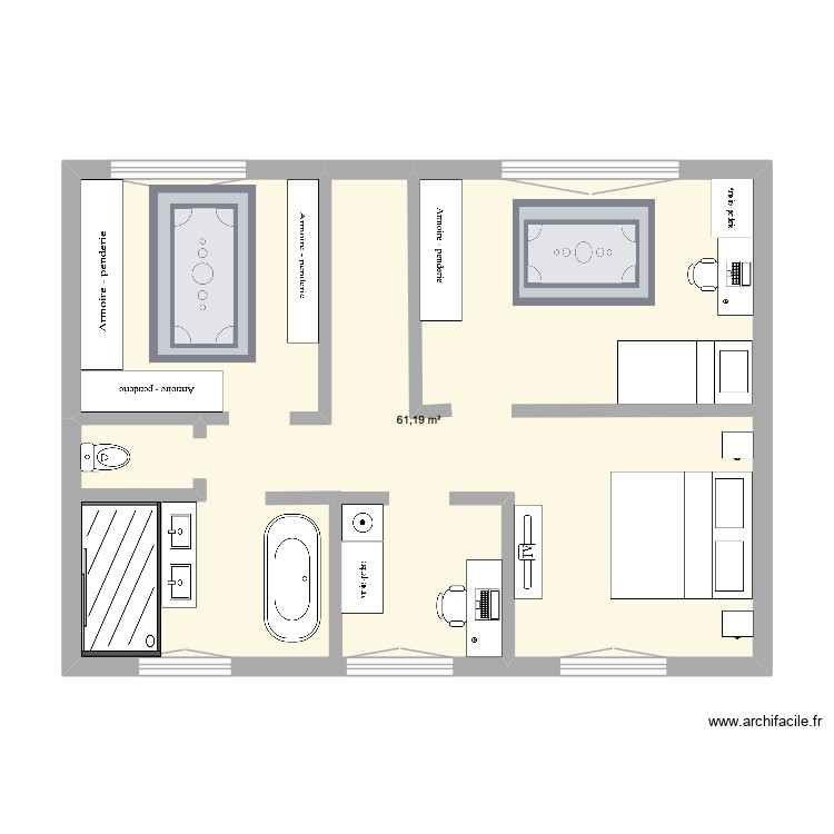 2&egrave;me &eacute;tage. Plan de 0 pièce et 0 m2