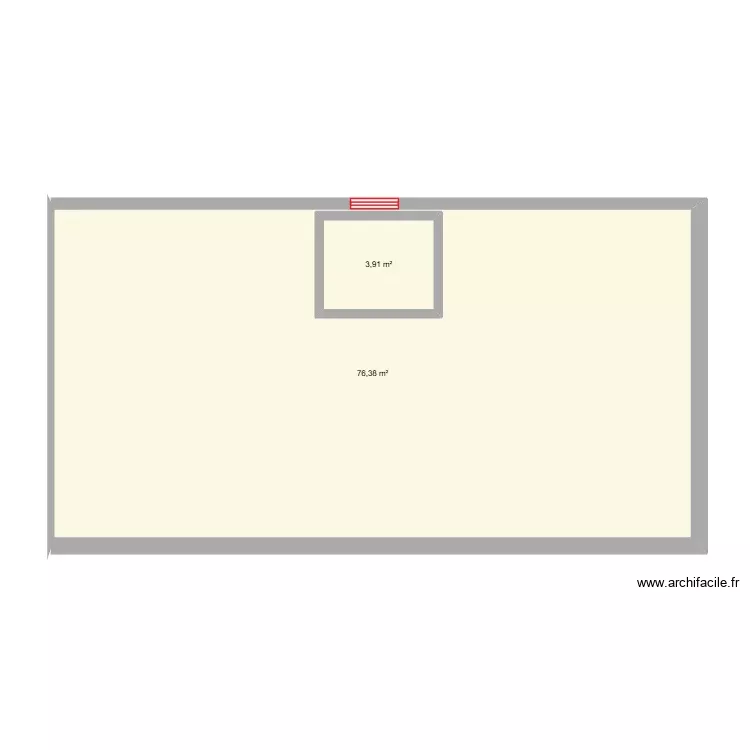 yoyo. Plan de 2 Pièces et 85 m²