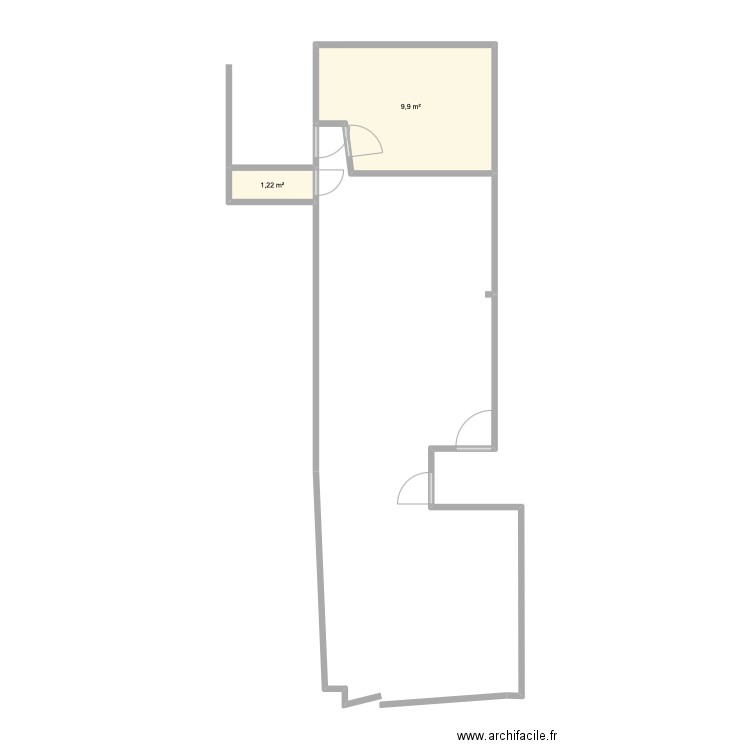 taverny 1. Plan de 2 pièces et 11 m2