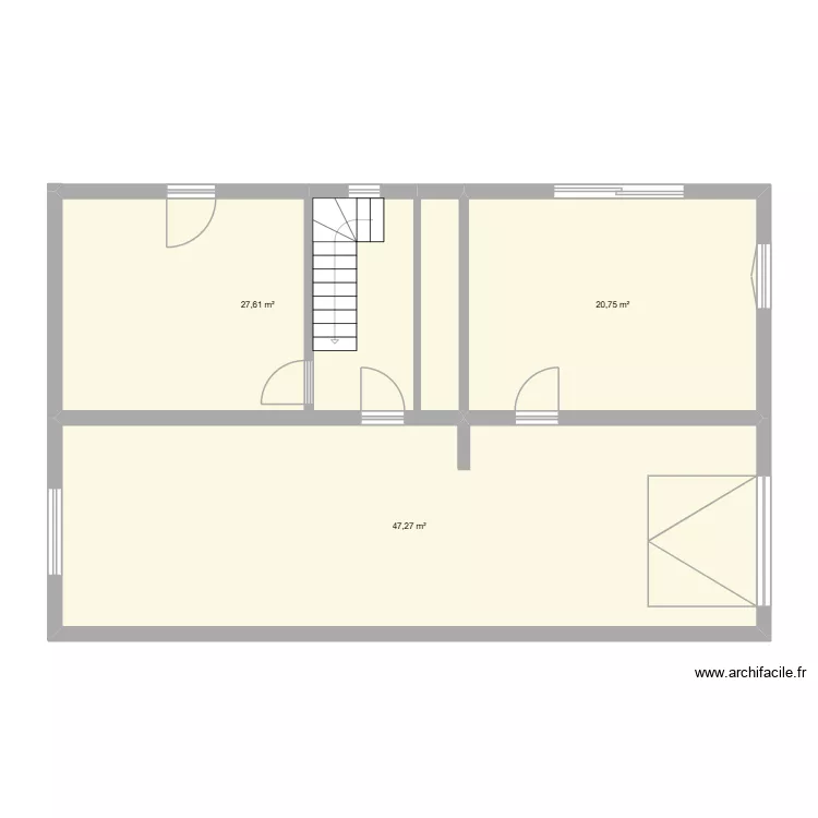 MDS sous sol. Plan de 3  et 96 m²