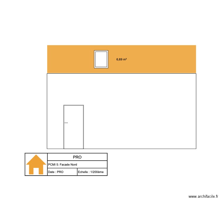 PCMI 5 Facade Nord. Plan de 0 pièce et 0 m2