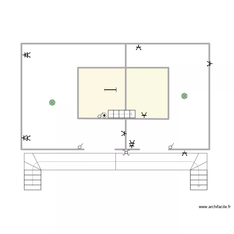 pal1. Plan de 2 pièces et 10 m²