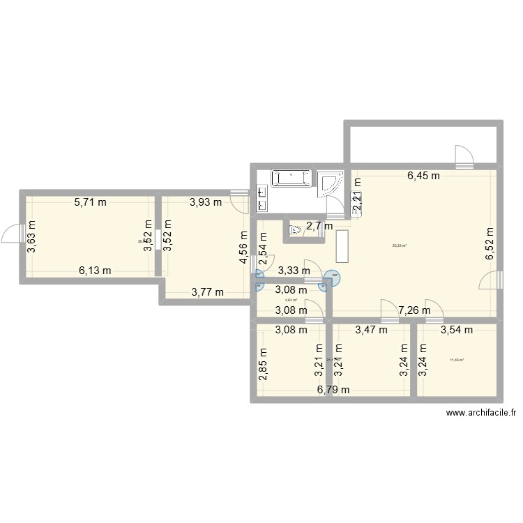 MAISON MAIDO. Plan de 5 pièces et 129 m2