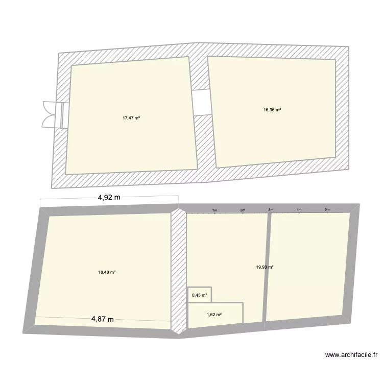 etage 2. Plan de 6 et 76 m² etage 2. Plan de 6 et 76 m²