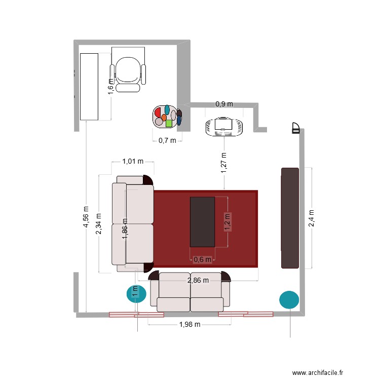 salon. Plan de 0 pièce et 0 m2