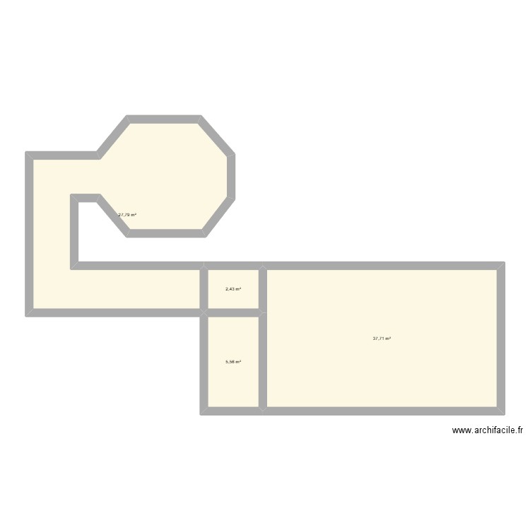 lupant taff. Plan de 4 pièces et 74 m2