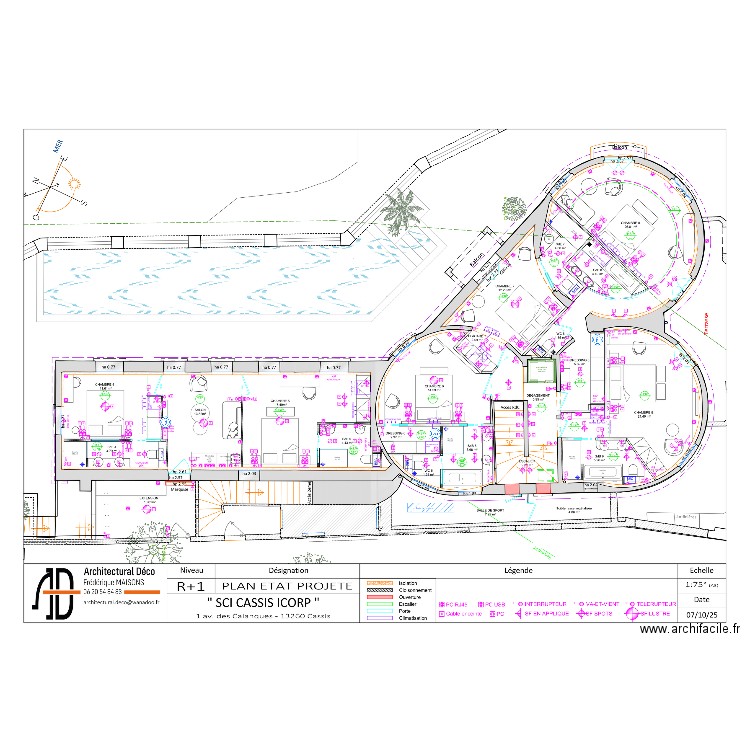 WIFI  Maison Blanche R+1. Plan de 0 pièce et 0 m2