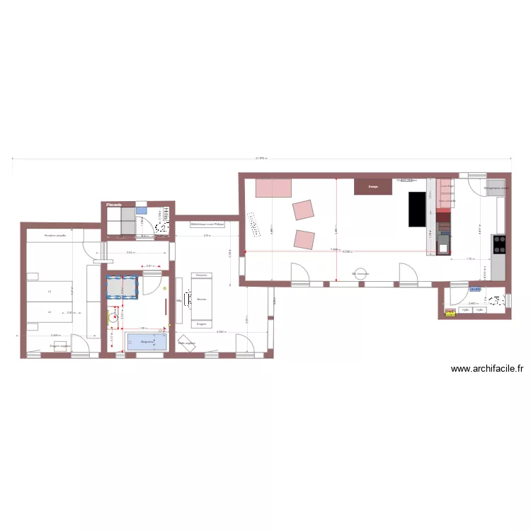Toilettes chambre. Plan de Toilettes chambre. Plan de