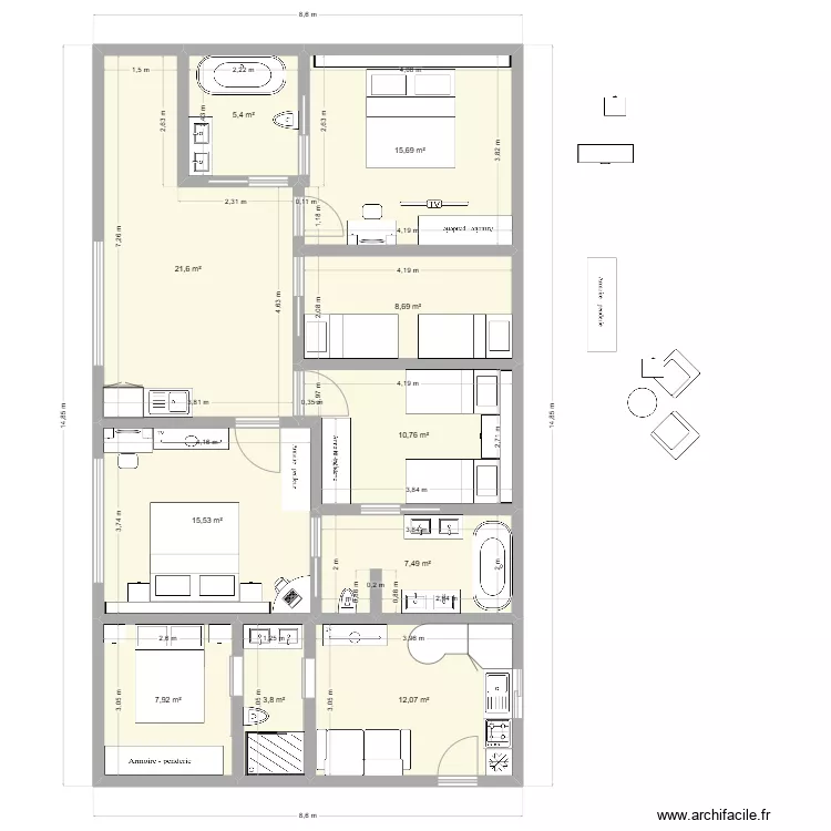 Extension garage 2. Plan de 
