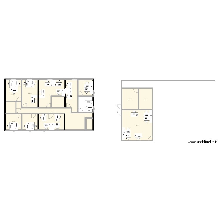 La ricamarie v3. Plan de 9 pièces et 192 m2