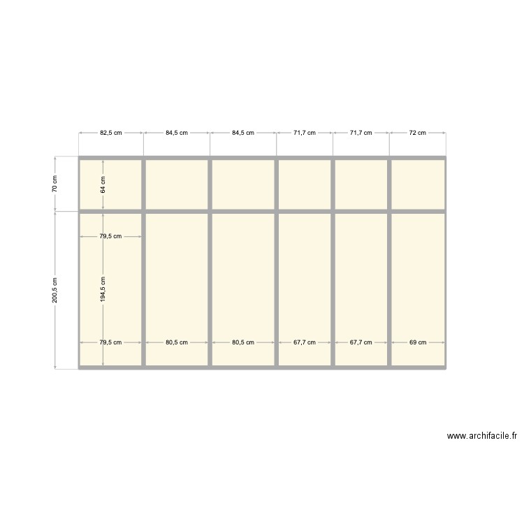 Fabrique Mur 3. Plan de 12 pièces et 12 m2
