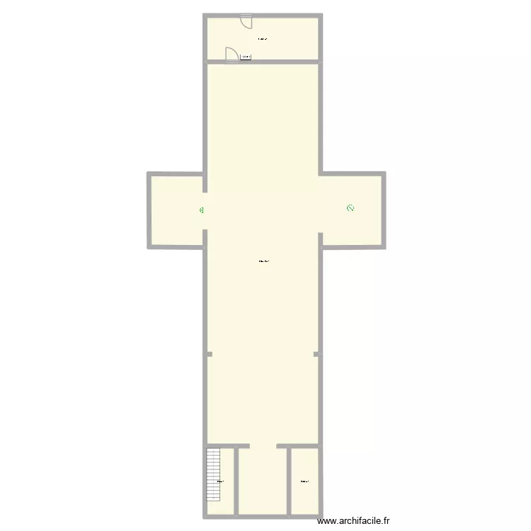 eglise sainte agnes. Plan de 4  et 319 m²