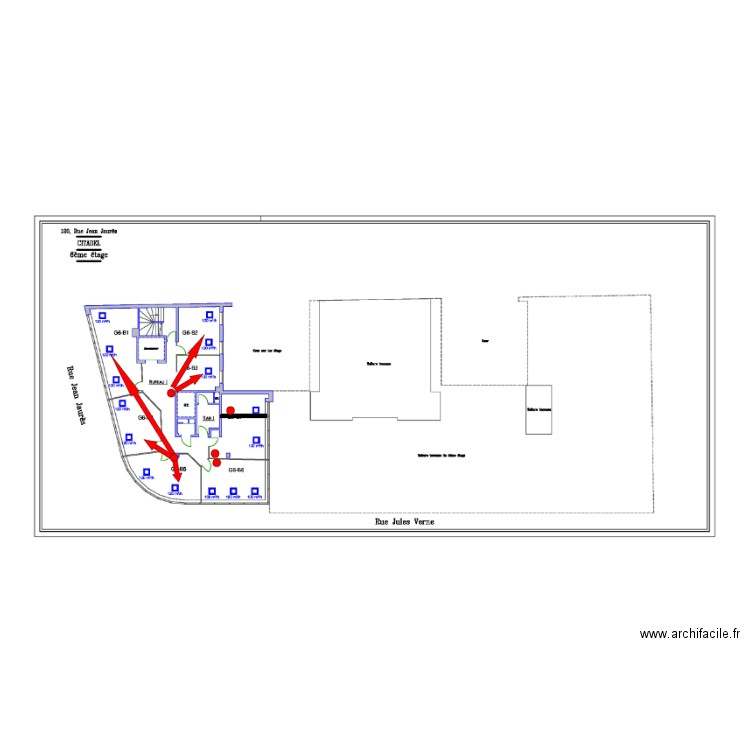 R+6 JEAN JAURES. Plan de 0 pièce et 0 m2