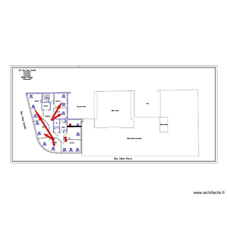 R+6 JEAN JAURES. Plan de 