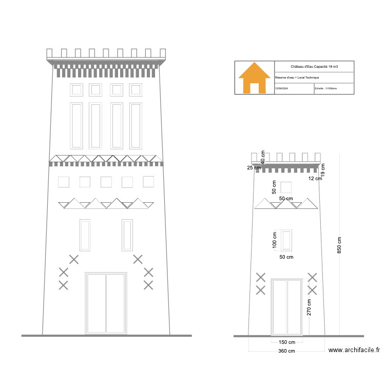 Chateau d'eau Kasbah style Rak. Plan de 0 pièce et 0 m2