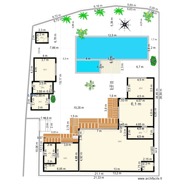 Villa 1 - NEWPOOL Kiri Decale. Plan de 9 pièces et 203 m2