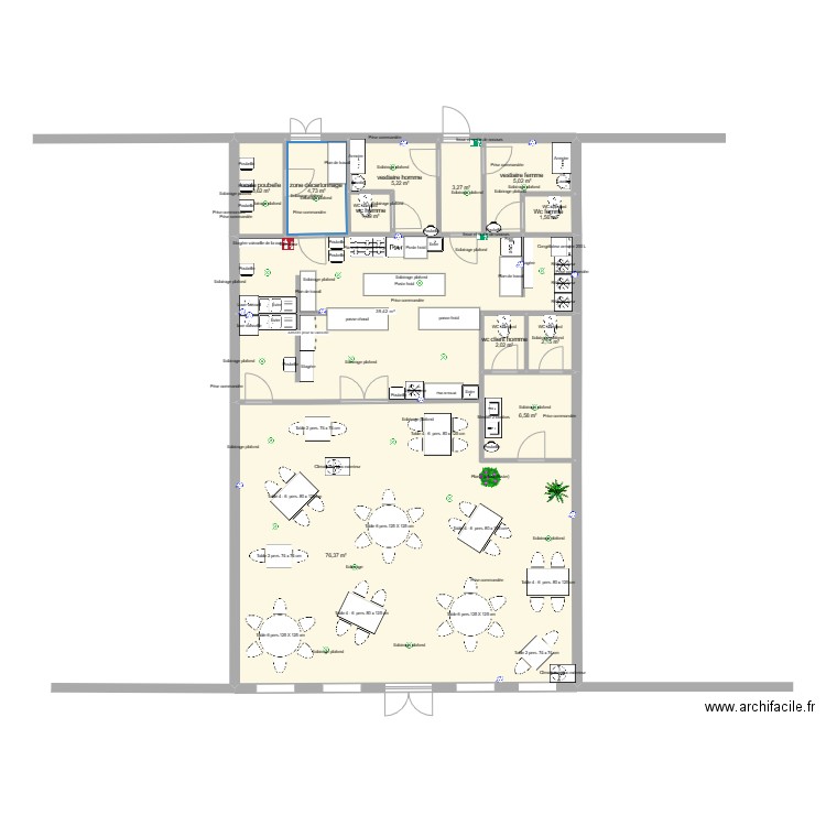 mathias fatou plan cuisine . Plan de 12 pièces et 151 m2