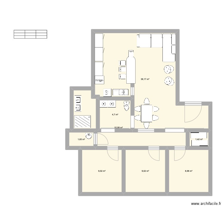 version de juin 2025. Plan de 8 pièces et 84 m2
