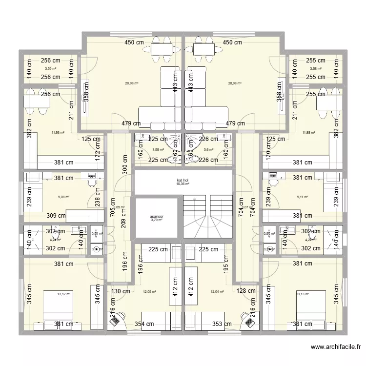  celaliye 1256/5 giris ve arakat 3+1 perso. Plan de 