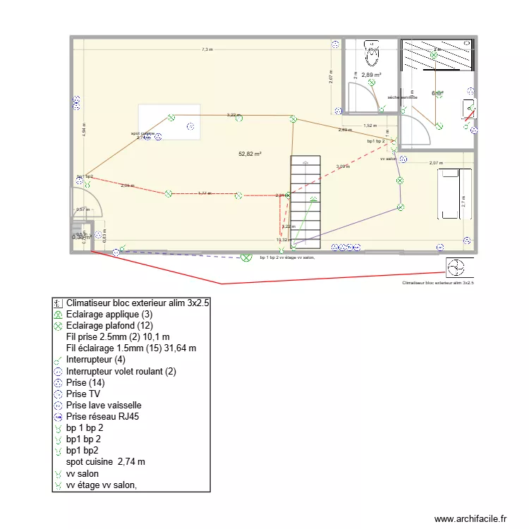 maison Numes 2 prises. Plan de 4 et 62 m² maison Numes 2 prises. Plan de 4 et 62 m²