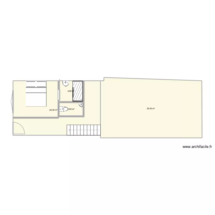 RdC la Hay#3. Plan de 4  et 63 m²