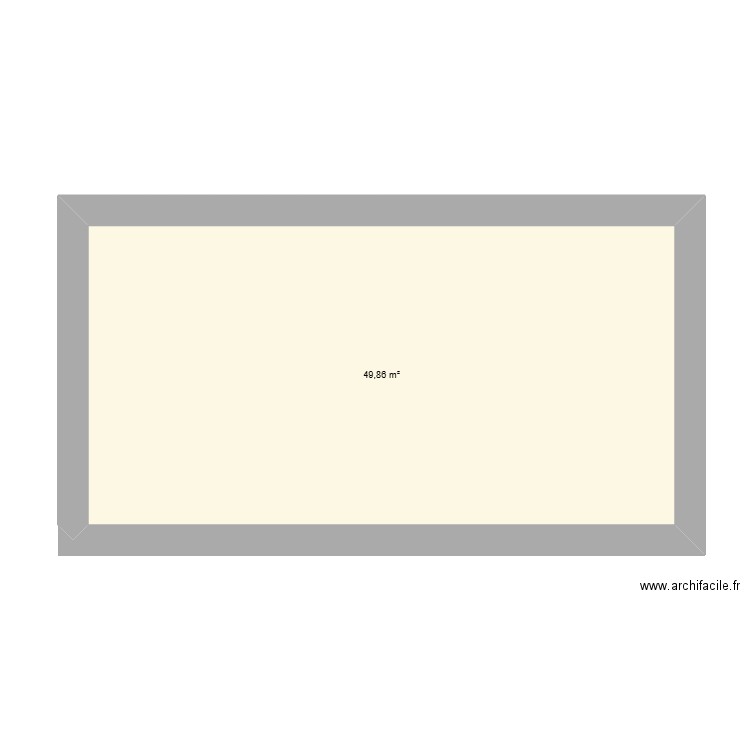 Plufur. Plan de 1 pièce et 50 m2