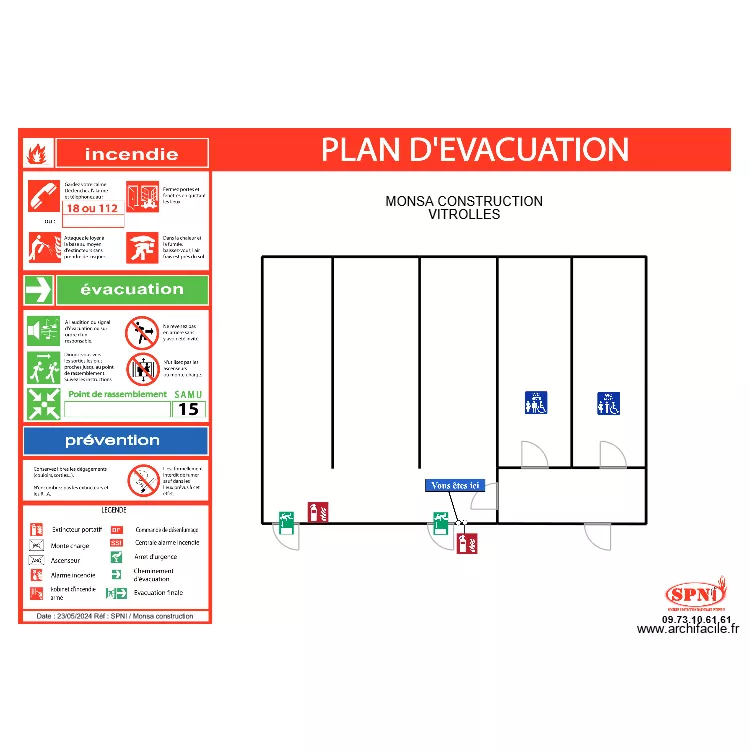 LOXAM MONSA CONSTRUCTION VITROLLES 2. Plan de LOXAM MONSA CONSTRUCTION VITROLLES 2. Plan de