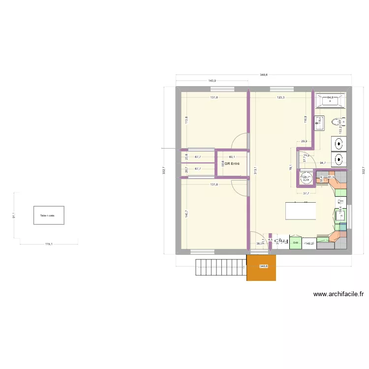 Appartement-6. Plan de 