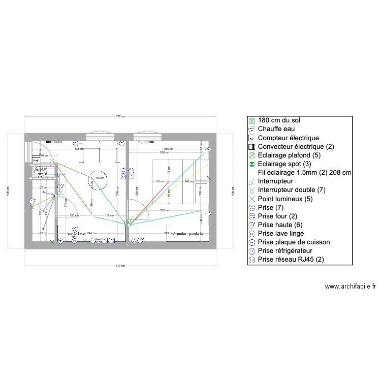 PLA ELEC MOMIJI. Plan de 4 pièces et 22 m2