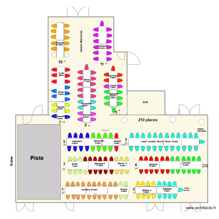 FDLM 2024. Plan de 1  et 264 m²