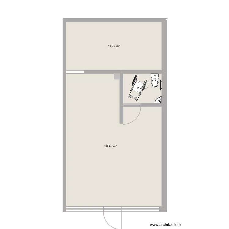 Coffee Shop plan technique. Plan de 3 et 43 m² Coffee Shop plan technique. Plan de 3 et 43 m²