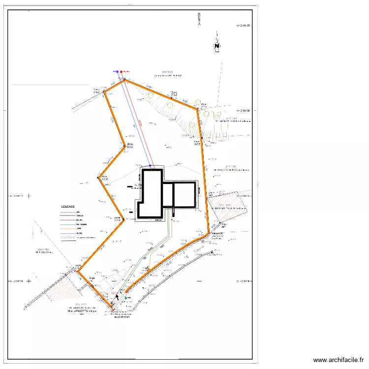 PLAN DES RESEAUX ET DRAIN. Plan de 3 Pièces et 137 m² PLAN DES RESEAUX ET DRAIN. Plan de 3 Pièces et 137 m²