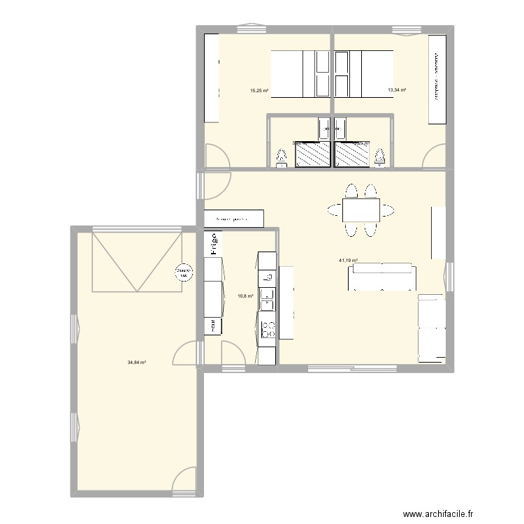 New2. Plan de 7 pièces et 122 m2