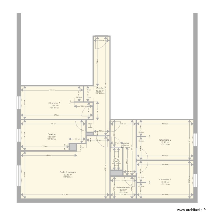 FONCIA EV B03. Plan de 12 pièces et 96 m2