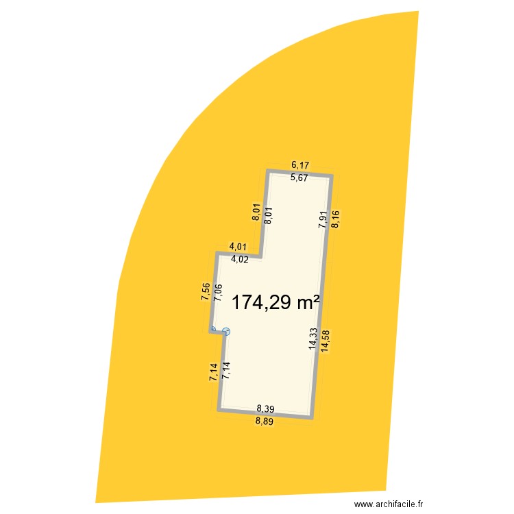 MONTREVEL. Plan de 1 pièce et 174 m2