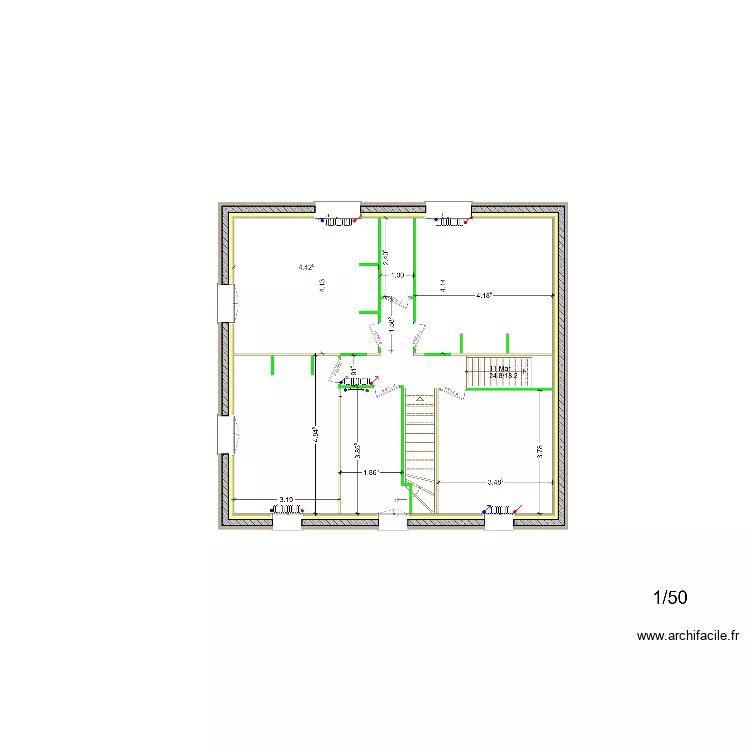 PLAN DISTRIBUTION CHAUFFAGE R+1 - ROUXEL. Plan de 