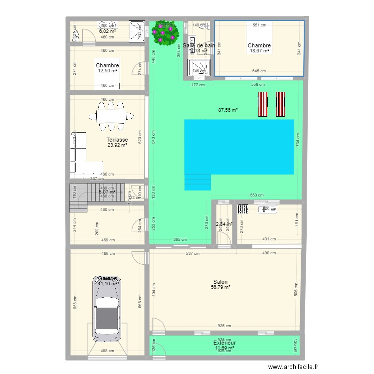Thérèse 1 villa mauresque. Plan de 11 pièces et 271 m2
