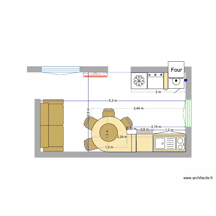 Cuisine Yinghui. Plan de 