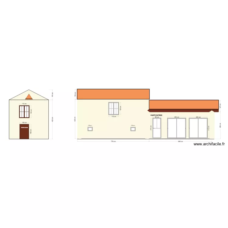 LA GALIE COUPE/FACADE. Plan de 