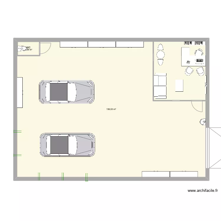 entrepot gembloux. Plan de 2  et 140 m²