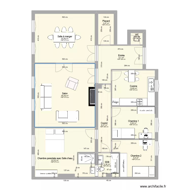 16 Ecoles Projet 2 avec mobilier. Plan de 