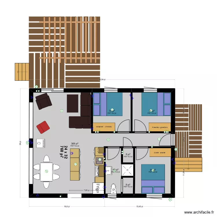 chalet 12. Plan de 
