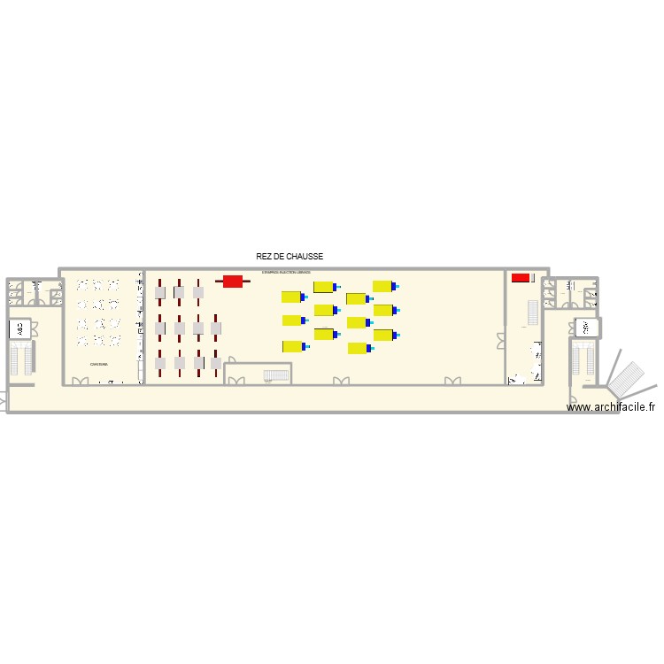 Annexe RDC 2. Plan de 18 pièces et 1404 m2
