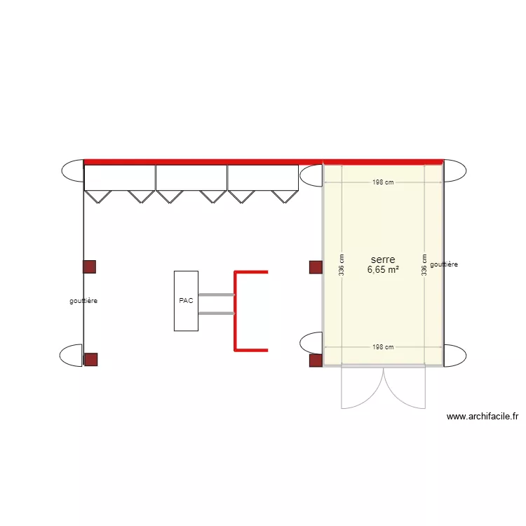 Terrasse d'&eacute;t&eacute; et serre 2. Plan de 