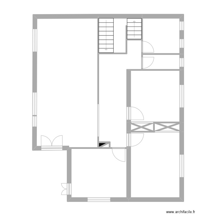 R+1 Bavozet. Plan de 18 pièces et 85 m2